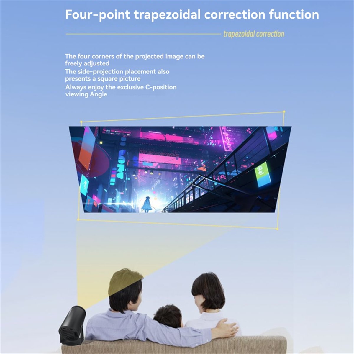 Home Cinema Quad - 1080P Projector for Android12 WiFi 6