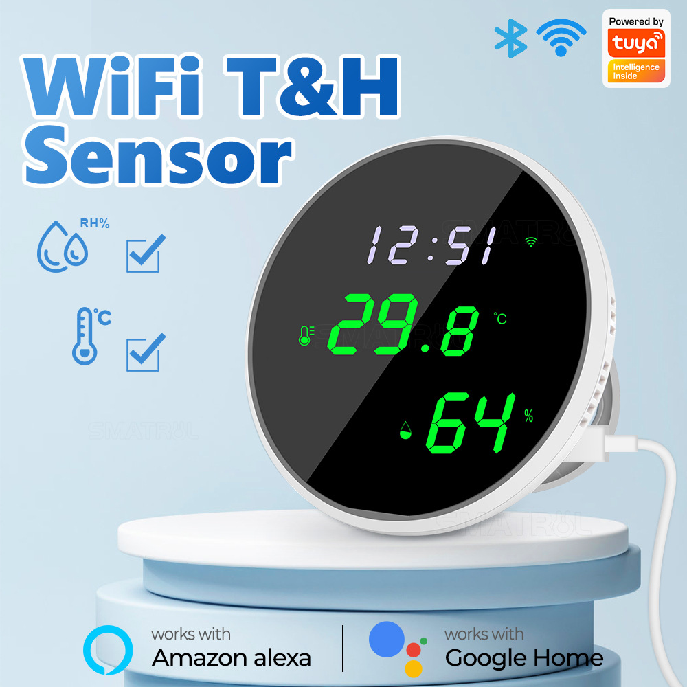 Home Cinema Alexa - Tuya USB Smart Temperature Humidity Sensor