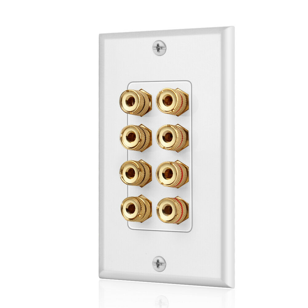 Audio Home Cinema - A68Z 8 Posts Speaker Wall Plate