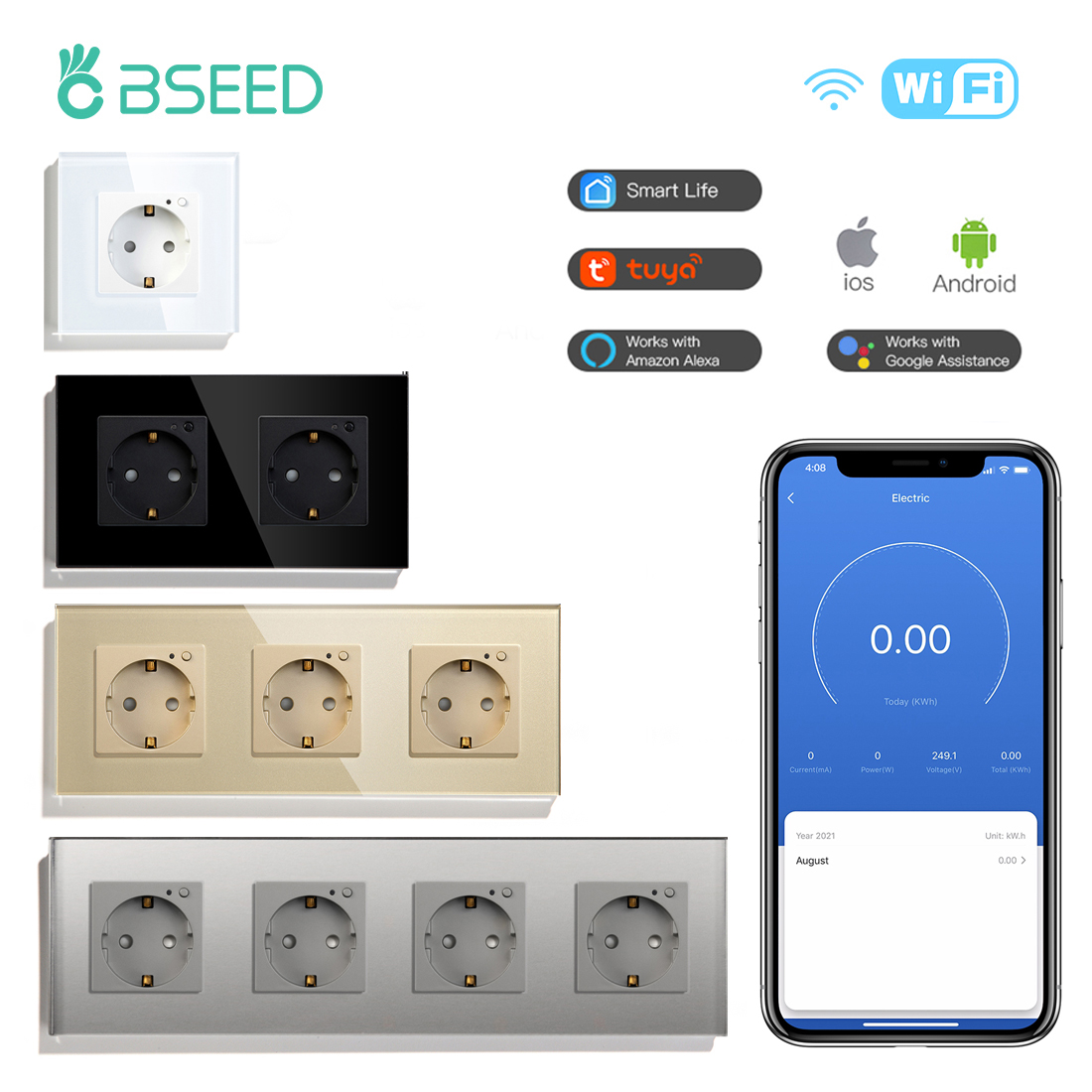 Home Cinema Alexa - BSEED EU Electrical Wifi Smart Socket