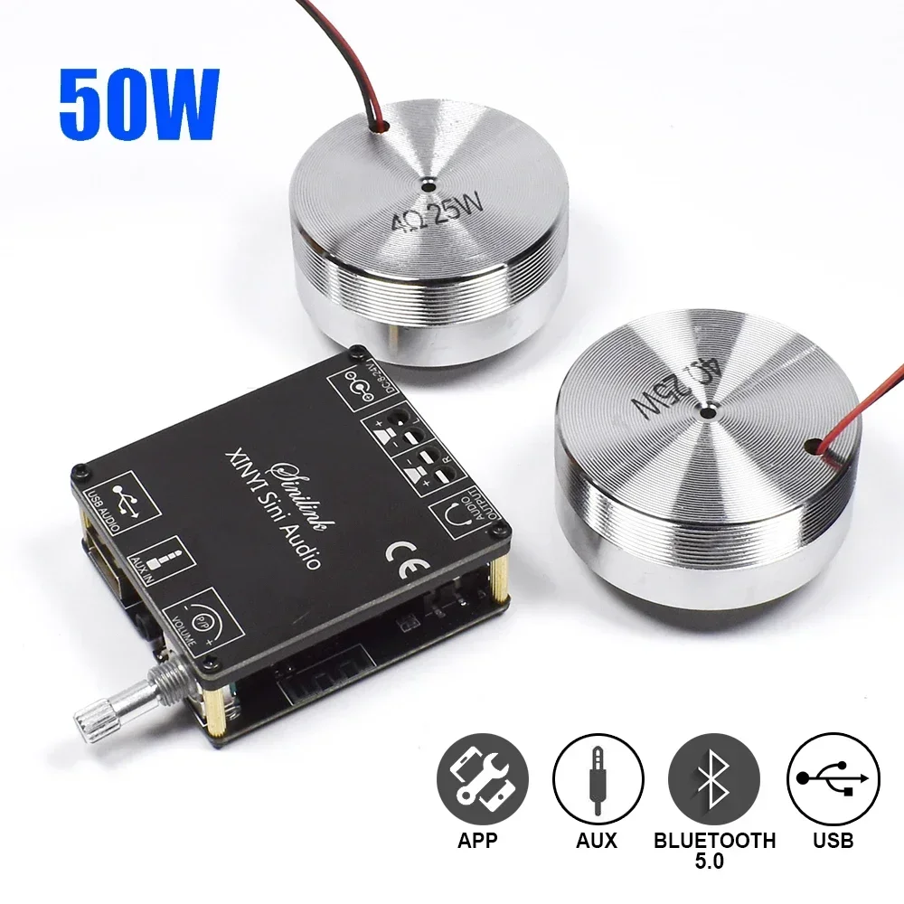 Home Cinema Choice - 2*25W Portable Stereo Vibration Speaker Audio