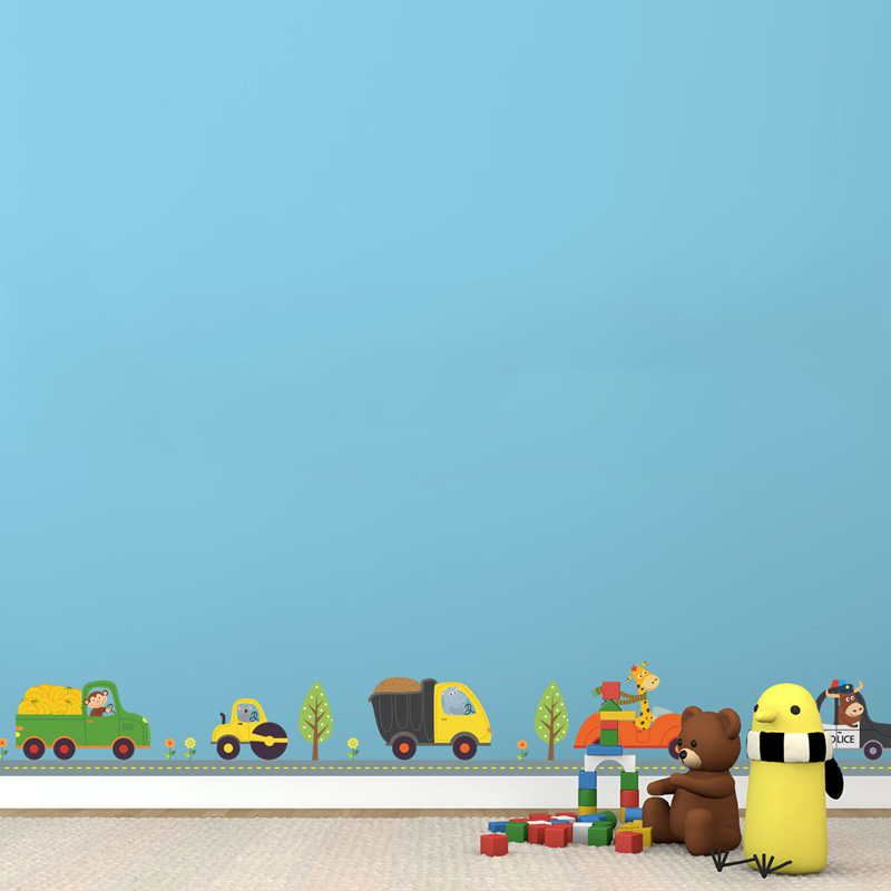 Cartoon Animals Car Wall Stick - Home Cinema Wall 评论和价格