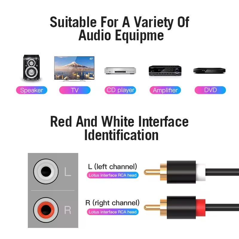 Dual RCA Cable HIFI Stereo 2 R - Home Cinema Beamer 评论和价格