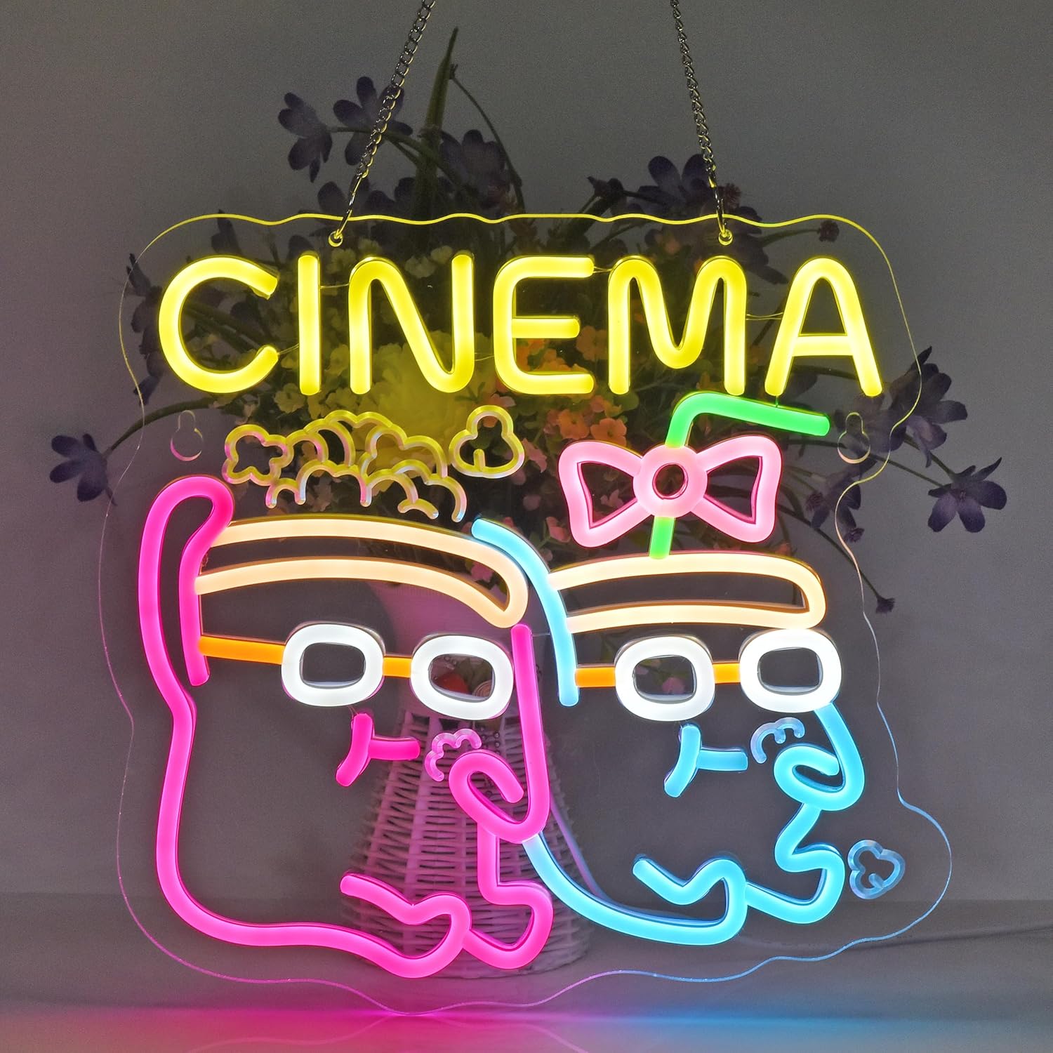 Cinema Neon Sign LED Popcorn D - Home Cinema Films 评论和价格