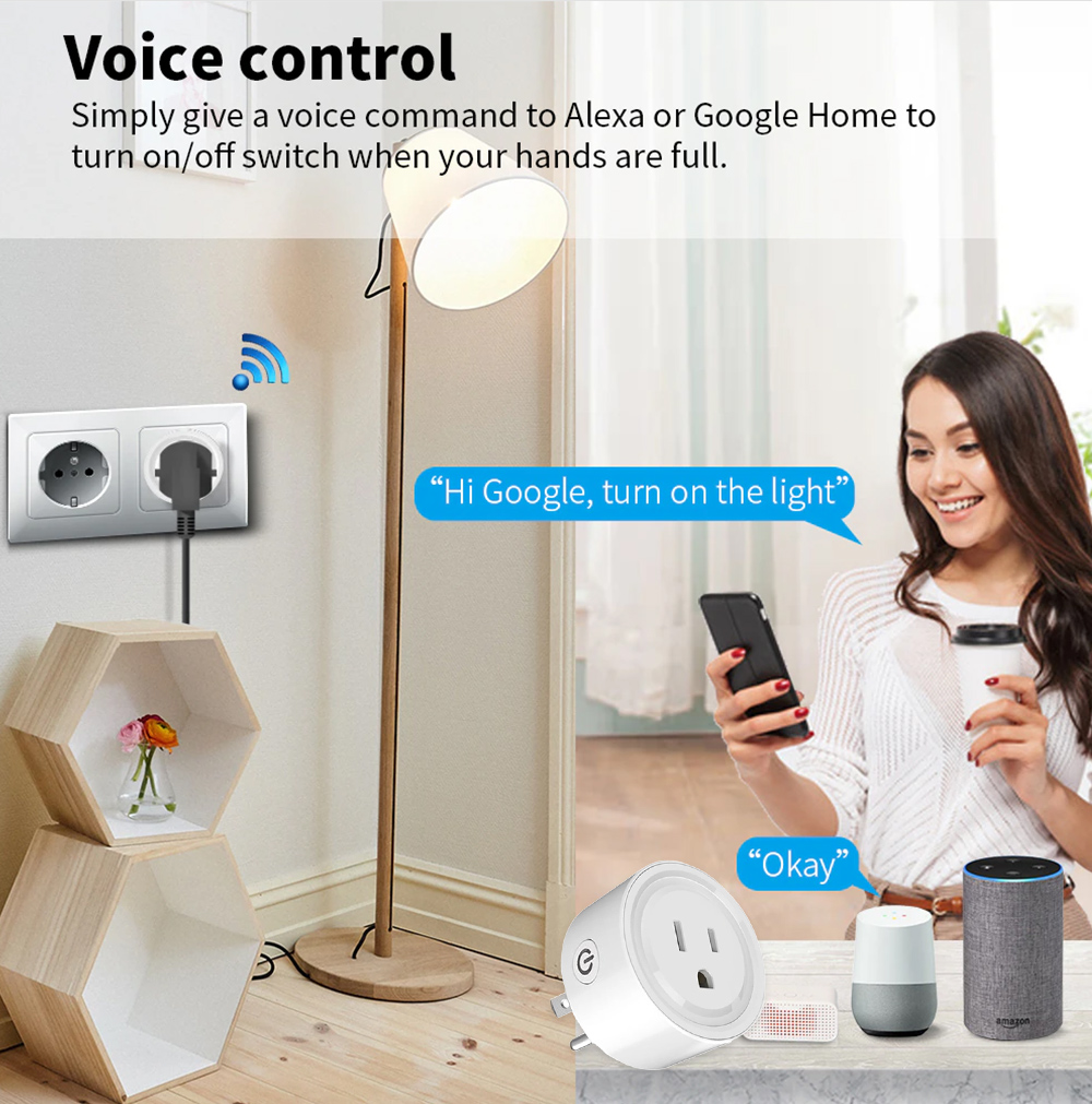 Tuya WiFi Or Zigbee Smart Sock - Home Cinema Alexa 评论和价格