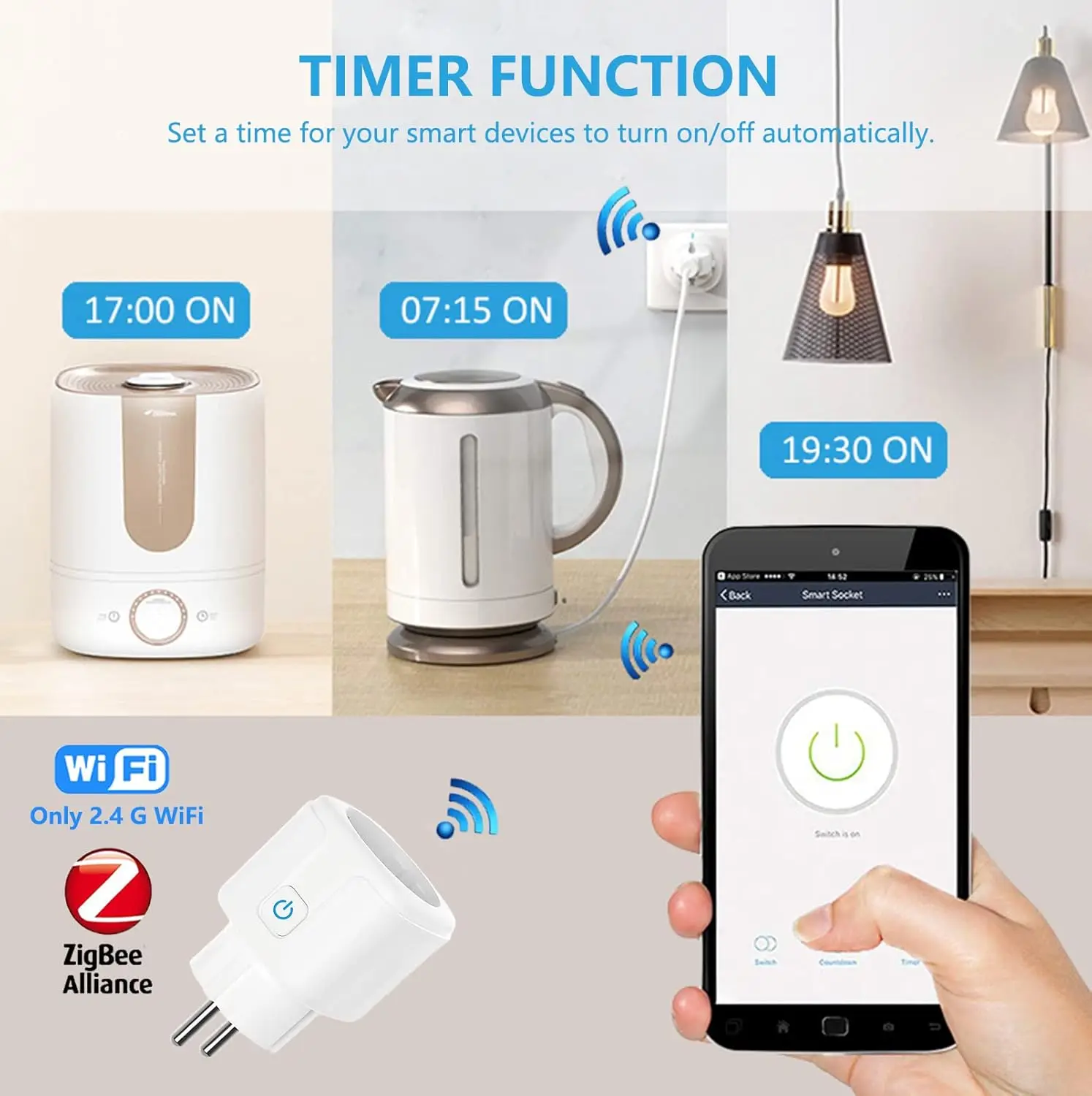 ZigBee EU Plug 16A/20A Smart P - Home Cinema Alexa 评论和价格