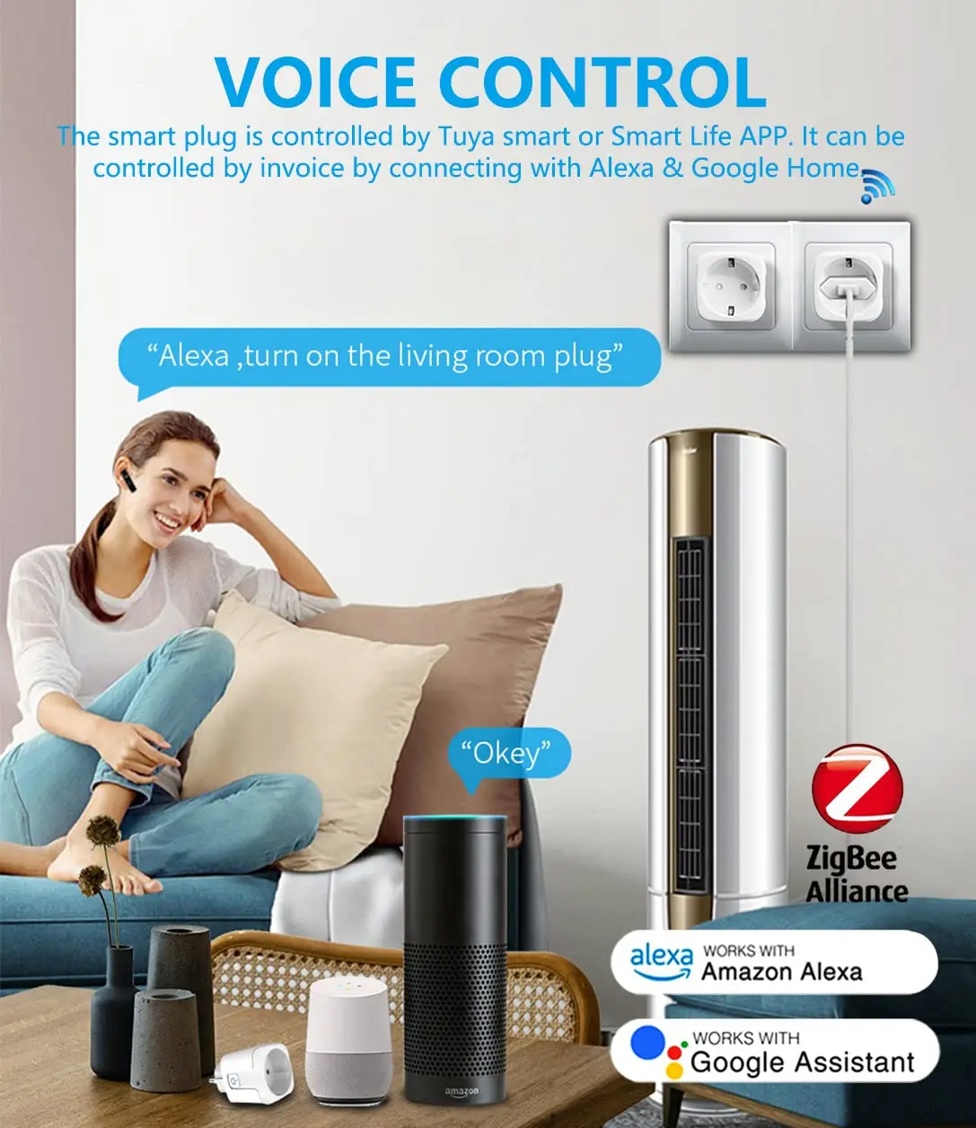 ZigBee EU Plug 16A/20A Smart P - Home Cinema Alexa 评论和价格