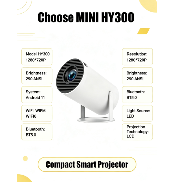 Mini HY300 Portable Projector  - Home Cinema Pc 评论和价格