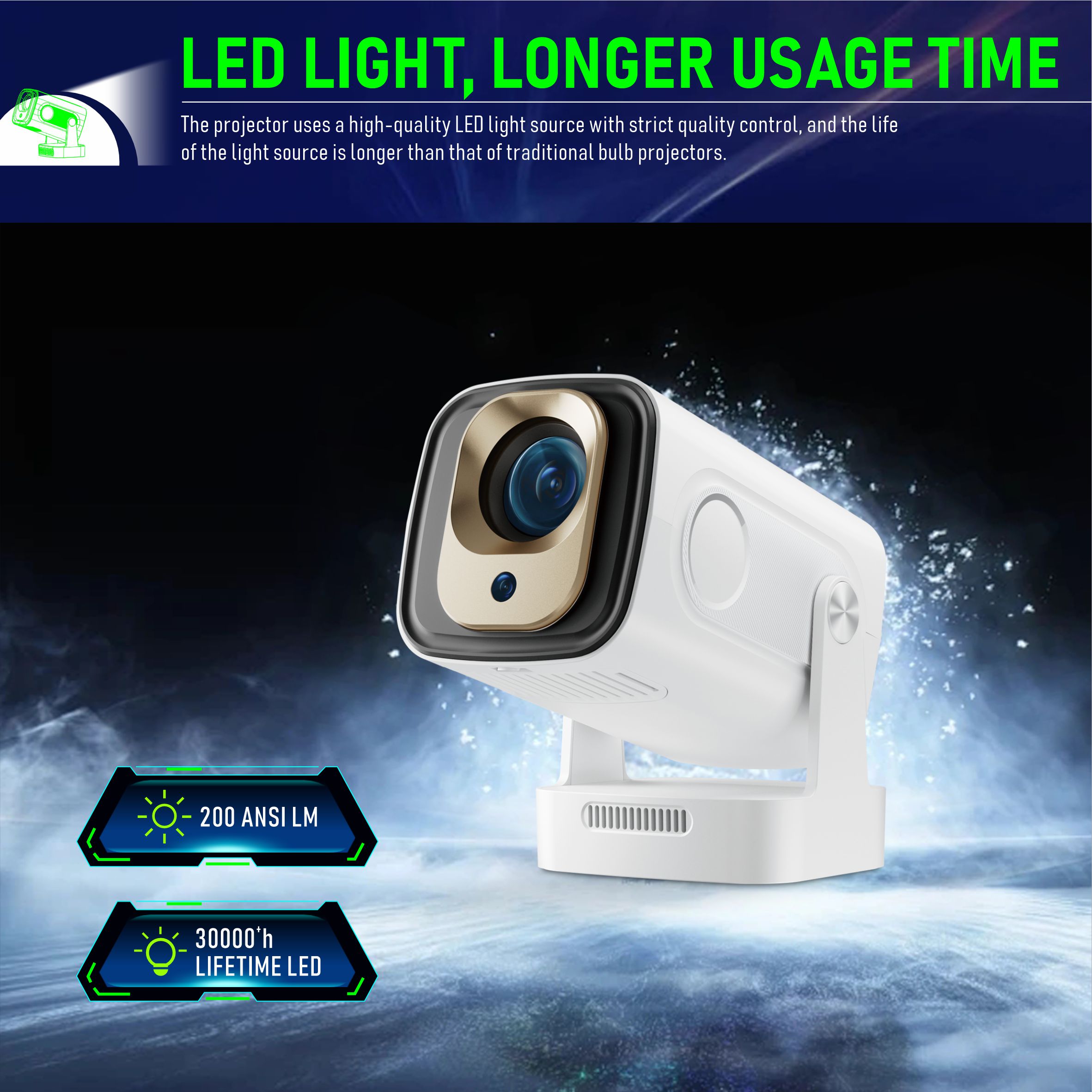 HY260Pro Smart Projector Suppe - Home Cinema Quad 评论和价格