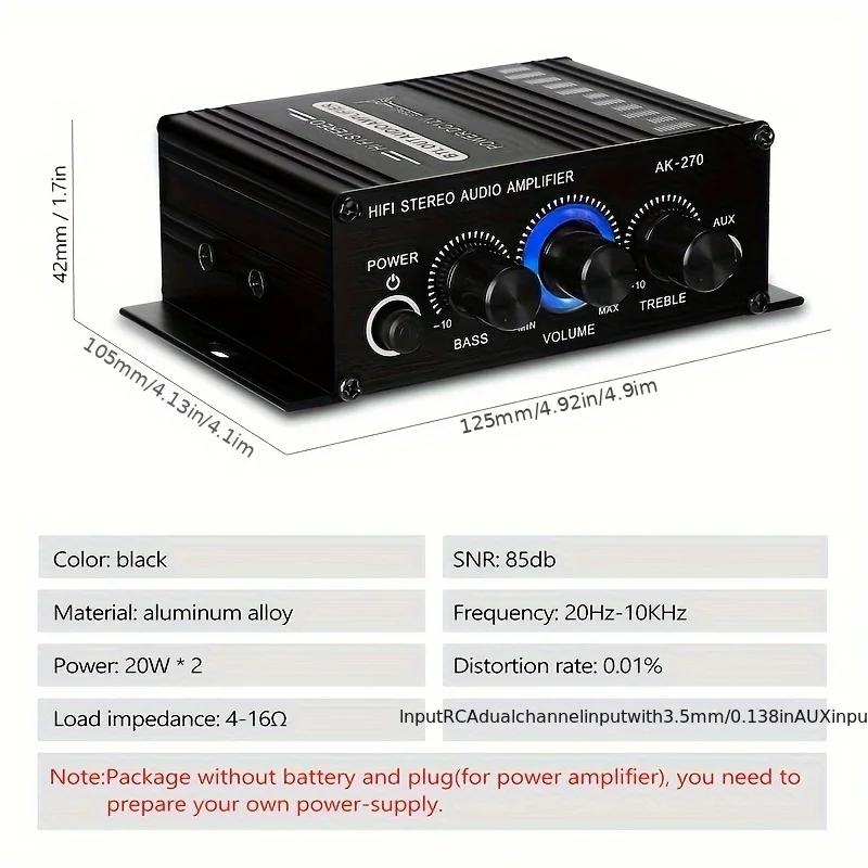 AK-270 400W Mini Power Amplifi - Home Cinema Choice 评论和价格