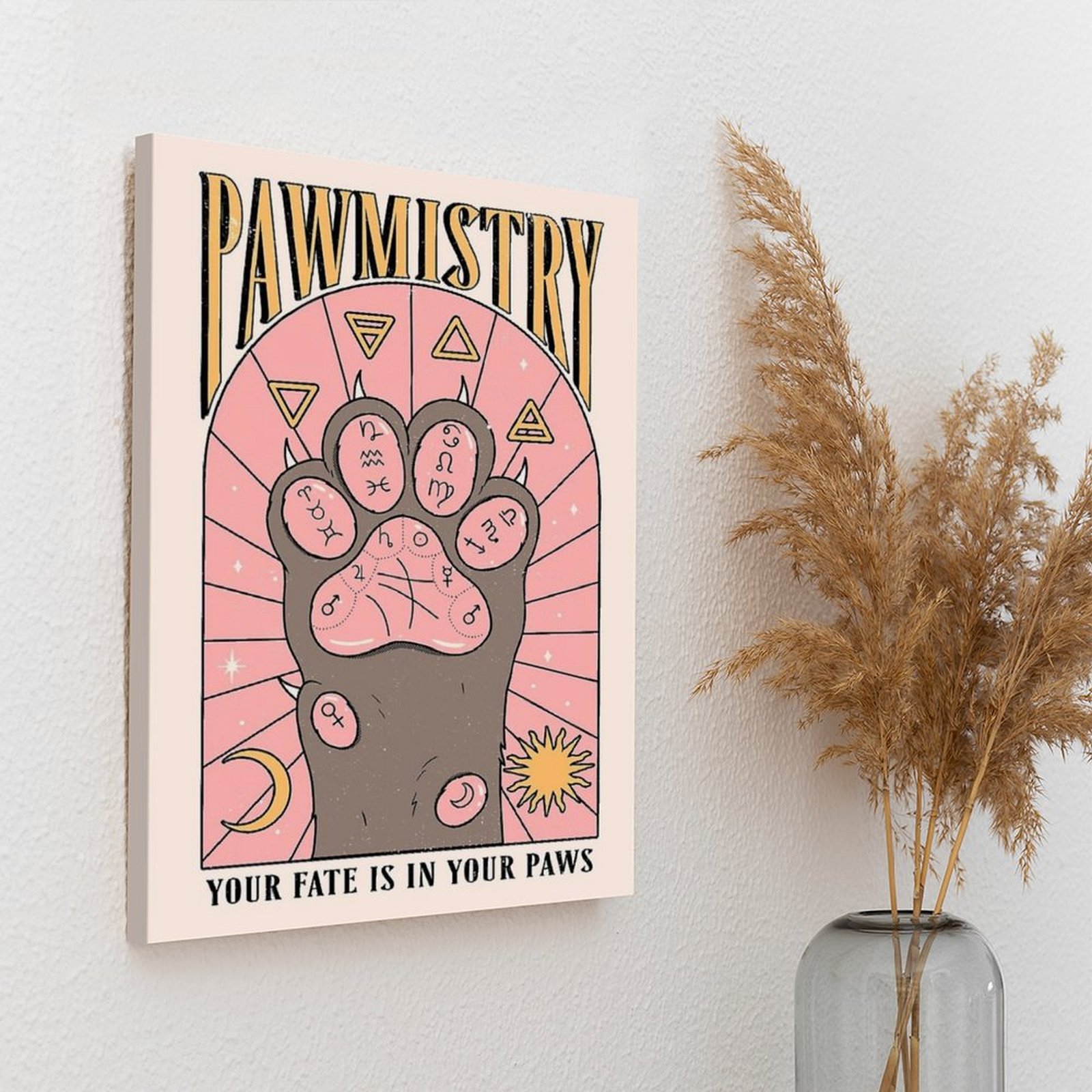 Pawmistry Canvas Painting Post - Home Cinema Wall 评论和价格