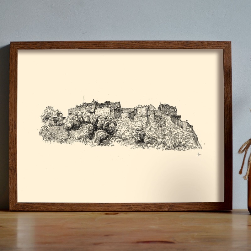 Vintage Edinburgh Castle Pen I - Home Cinema Wall 评论和价格